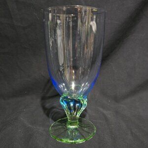 Vtg Bormioli Rocco Bahia (Italy) Iced Tea Goblets Blue Green